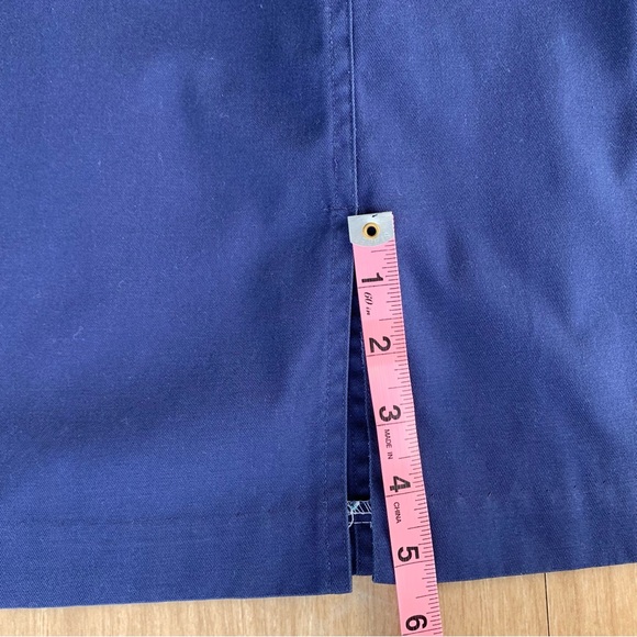 Vintage Skirt navy blue Donnkenny A-line midi skirt Pleating Pockets 30in Waist - Picture 8 of 16